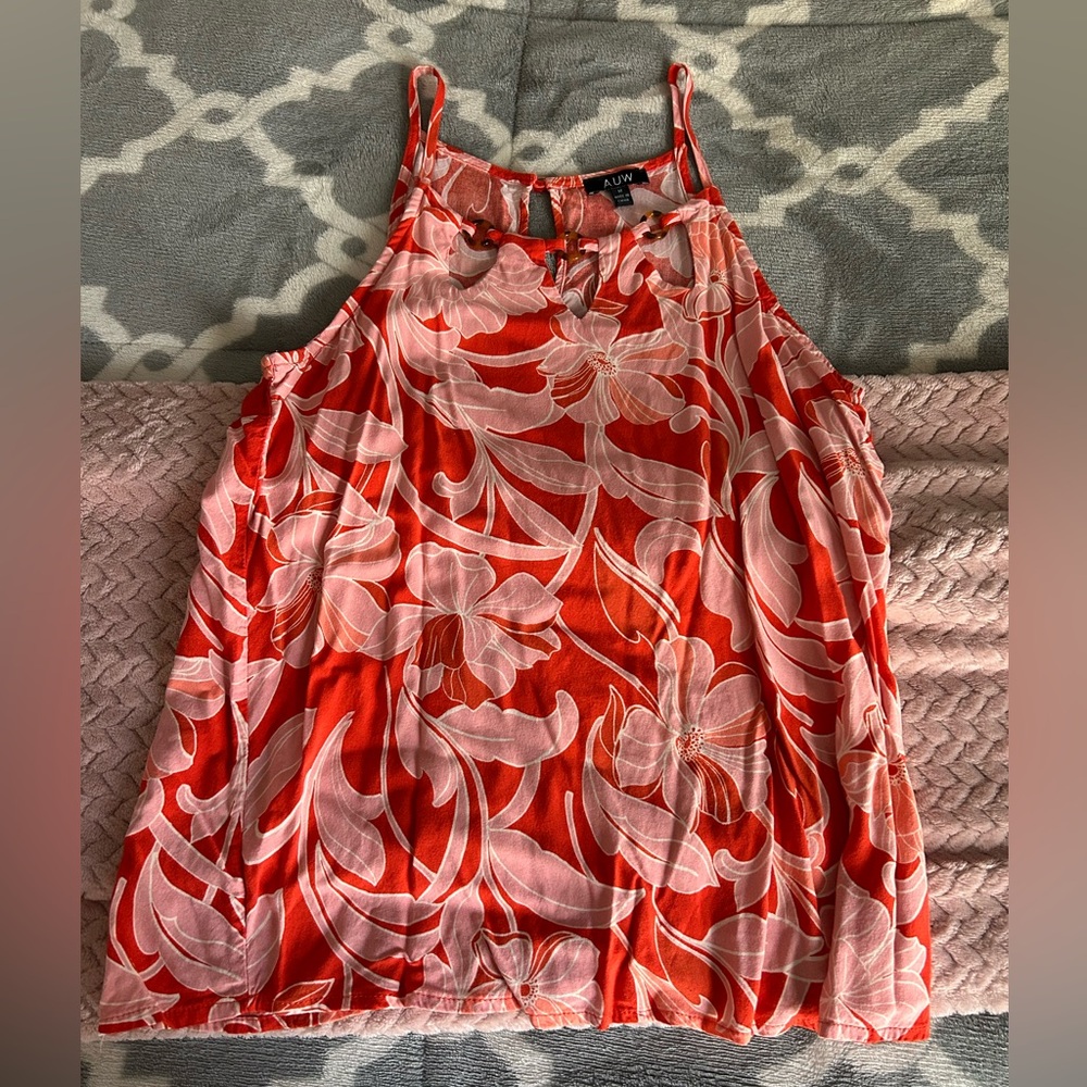 Red & Pink Blouse